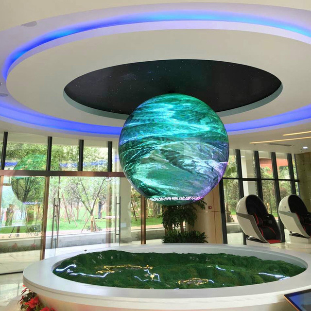 3d led sphere ball screen/ circular advertising LED screen display soft module p4 led ball display