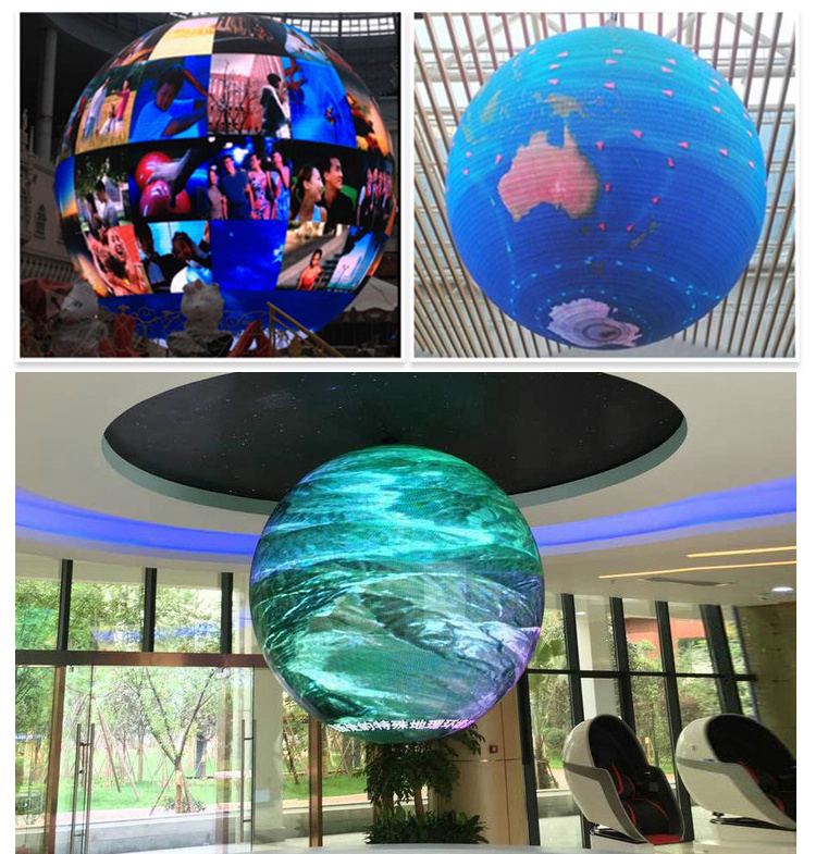 3d led sphere ball screen/ circular advertising LED screen display soft ...