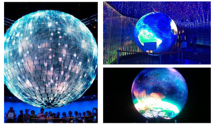 3d led sphere ball screen/ circular advertising LED screen display soft ...