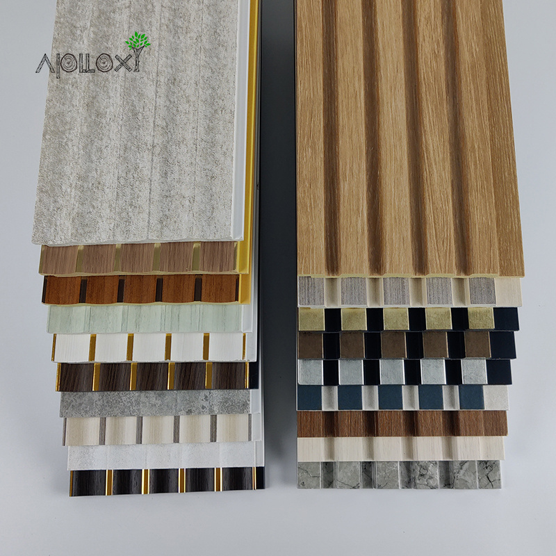 Fluted Acoustic 3D Marble Ps Stone Wpc  Pvc Paneling for Walls Textured Wall Panels Modern Wall Paneling Sheets