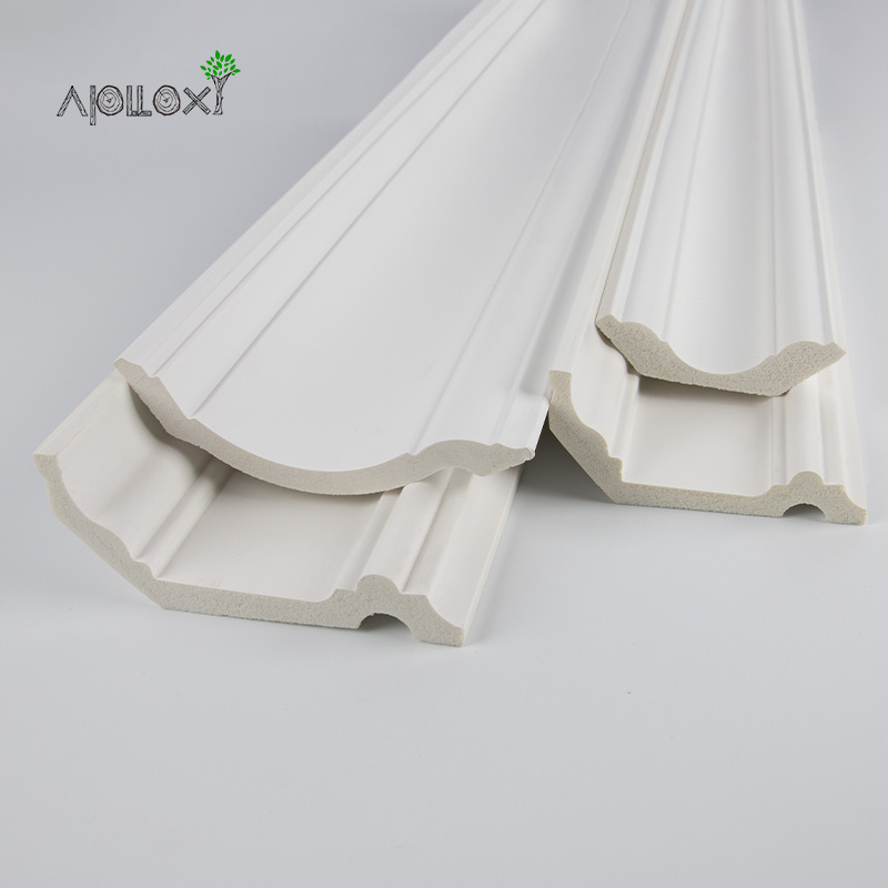 Apolloxy Decor House Decorative Pu Ceiling Victorian Cornice Crown Moulding Profile Foam Crown Moulding