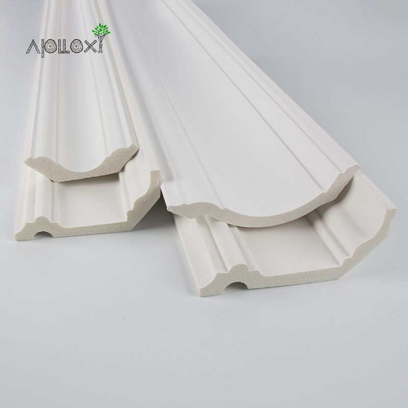 Apolloxy Decor House Decorative Pu Ceiling Victorian Cornice Crown Moulding Profile Foam Crown Moulding