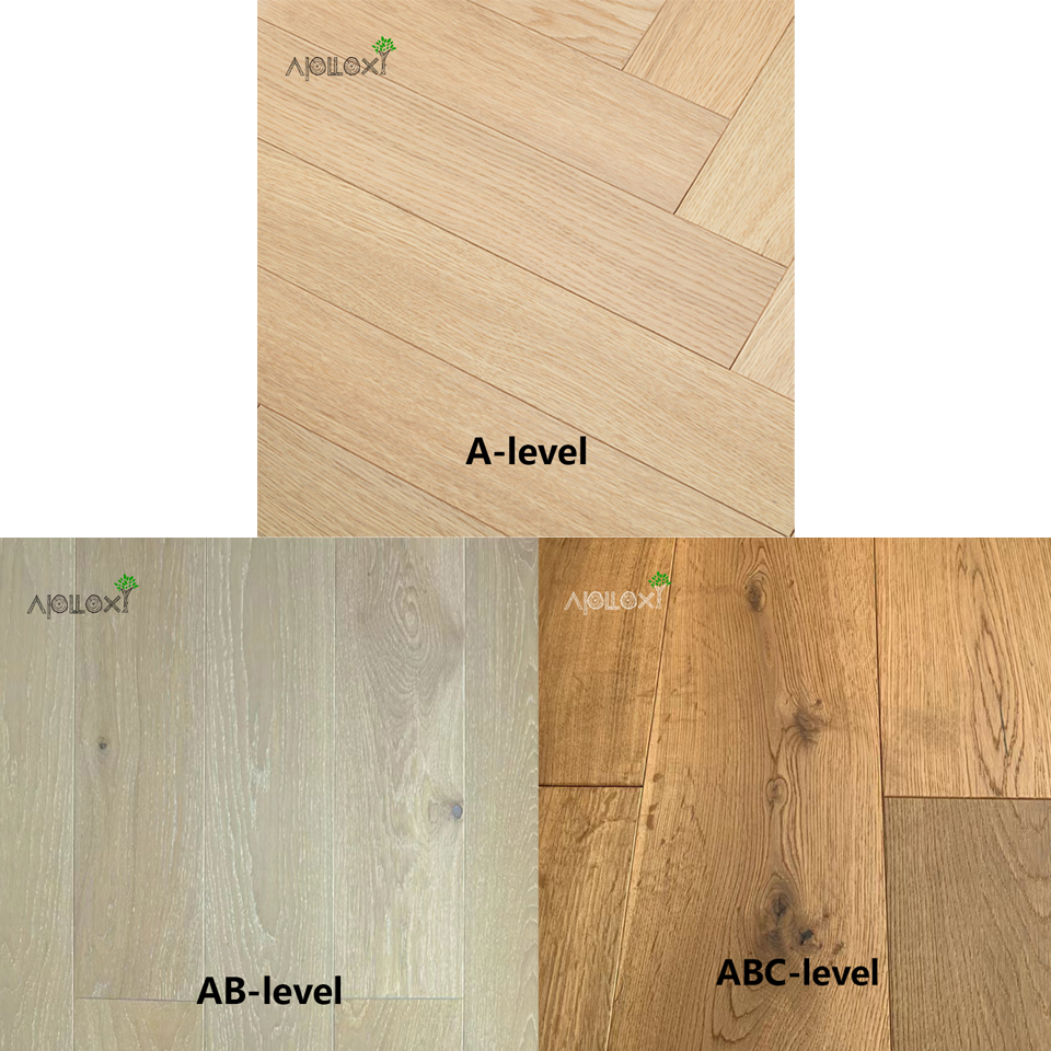 Apolloxy Engineered Wood Flooring Natural Oak Engineered Flooring Wood Wire Brushed Herringbone Flooring Engineered Wood