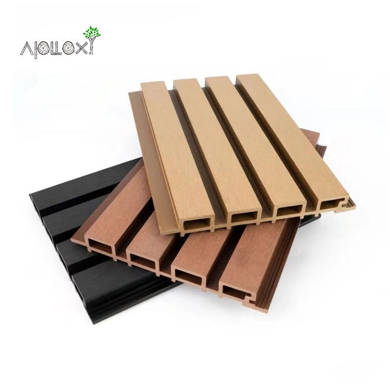 Apolloxy Decor Rts Pvc Film Wpc Wall Panel Bamboo Decorative Wood Wall Covering Panels Slat Wall Cladding