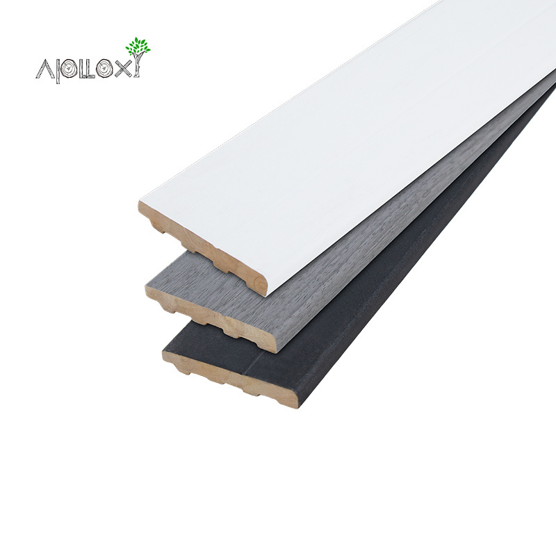 Apolloxy Decor Rts White Primed Mdf  Hidden Baseboard Solid Wood Baseboard Moulding