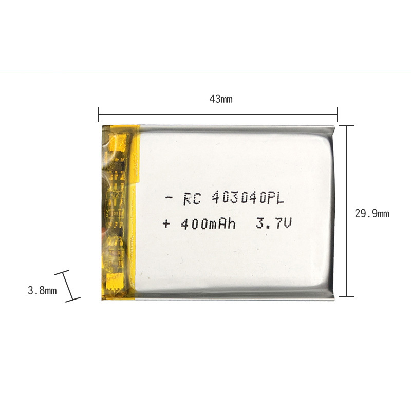 3.7v Lithium Polymer Battery 403040 800mah 2500mah 3000mah Rechargeable 5v Li-po Battery