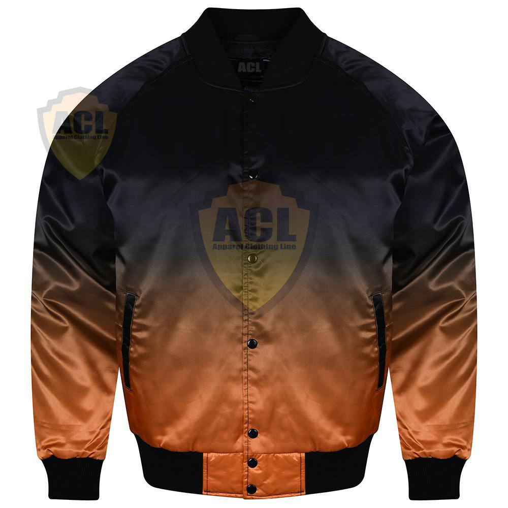 Wholesale price plus size satin varsity jacket for unisex hot selling jacket by apparel clothing line oem service varsity jacket