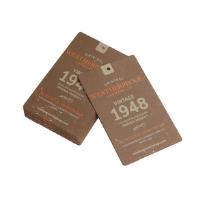 custom logo tag Paper Clothing Tags swing ticket for Clothes