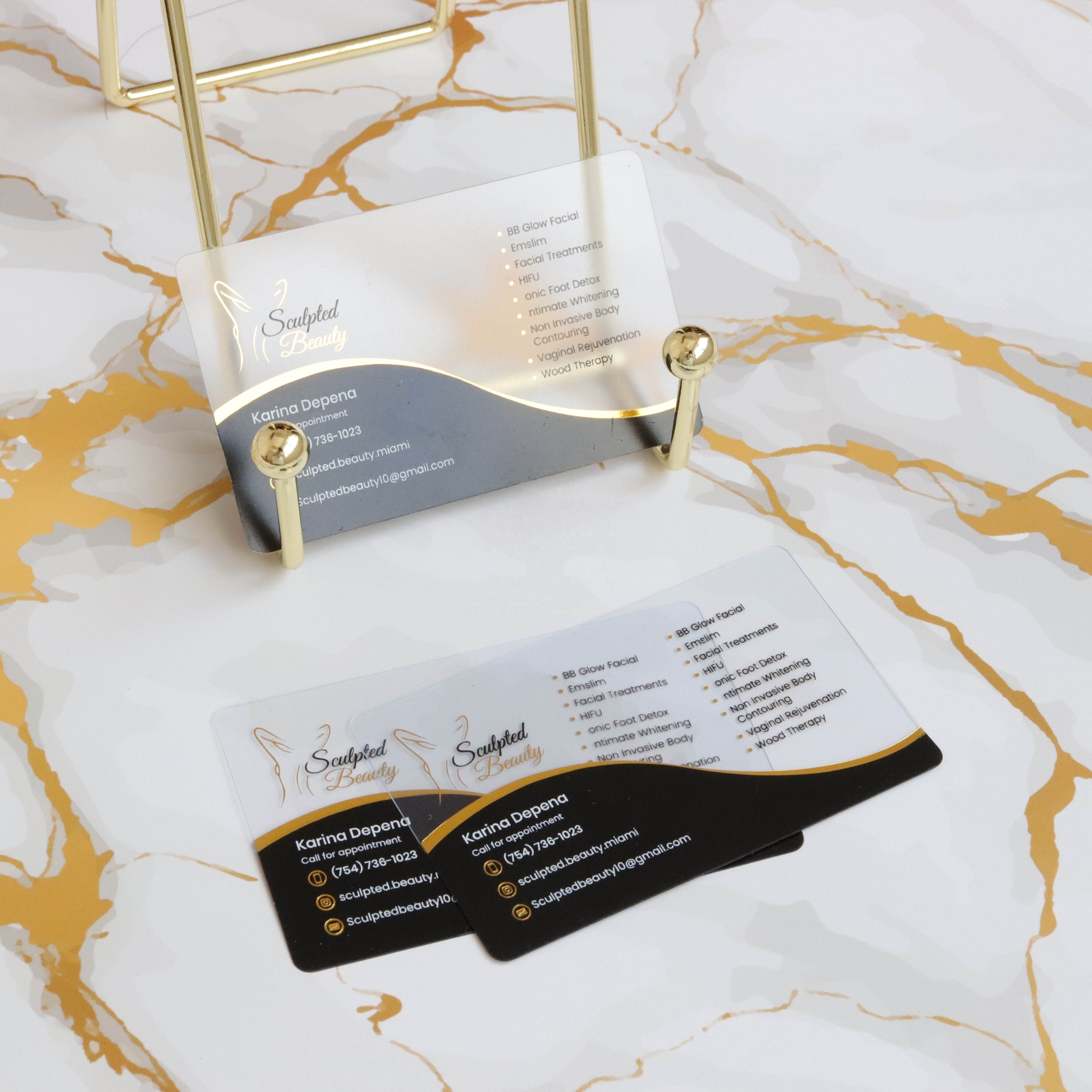 Custom brand name printing pvc card metallic gold foil plastic card pvc frosted business card