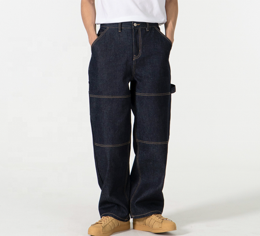 Custom OEM Design Streetstyle Vintage Stacked Selvedged Japanese Heavy Denim Flared Y2K Men Jeans