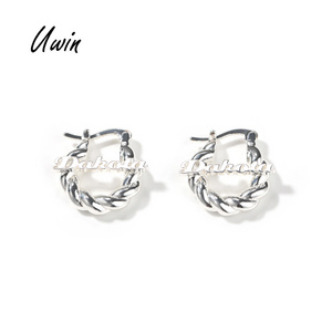 Mini Baby Girl Custom Stainless Steel 18mm Name  Earrings Personalized Letter Twist Hoops