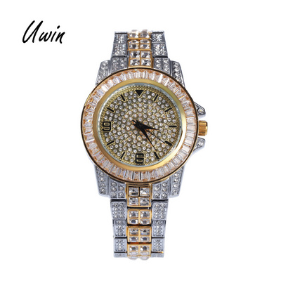 High Quality Iced Out Branded Watches for Men Hip Hop Gold Bling Bling Wrist Watch