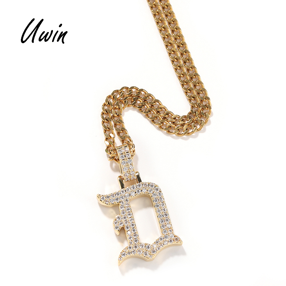 18k Gold Plated Jewelry Single Initial Letter Pendent Necklace Fine Jewelry Necklaces Zircon  A-Z Fashion Jewelry Necklaces