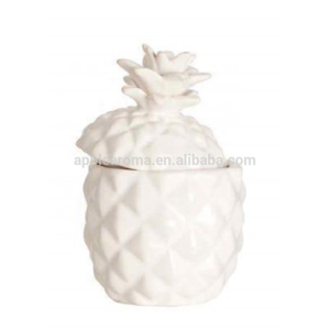 mini pineapple scented candle in colored pineapple ceramic holder pineapple candle with fragrance oil