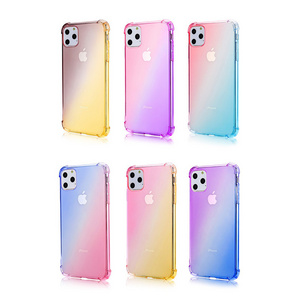 Wholesale Phone Covers for iphone 11 Gradient Case  ,Color Changing tpu Mobile Case for iphone 11 Case Cover