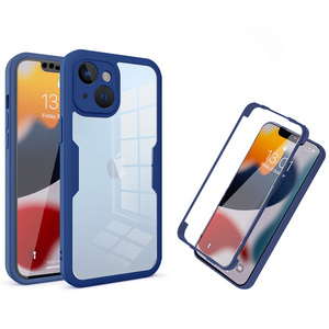 bulk tpu pc clear bright color full cover case for iphone 14 13 xs max xr,for iphone 15 pro max case screen guard