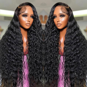 Wholesale Raw Vietnamese Hair Deep Wave 13x4 13x6 Frontal Wigs 4x4 Closure Wigs Transparent Lace Cuticle Aligned Virgin Hair