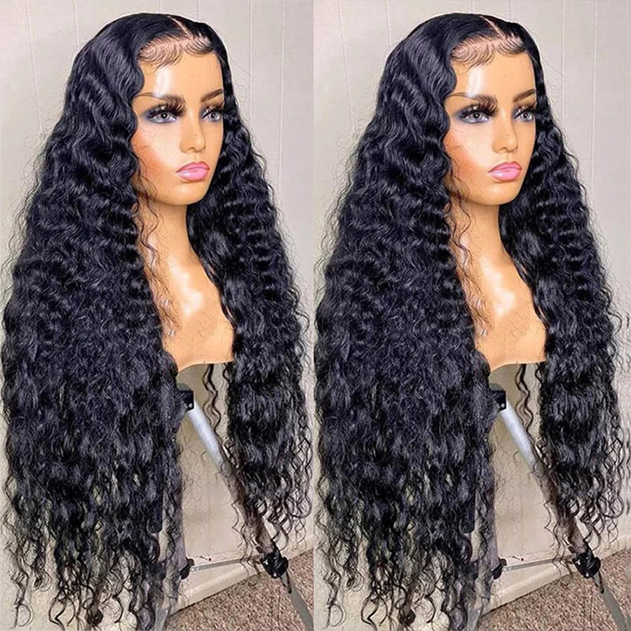 13x4 Water Wave Wigs Human Hair Lace Front Brazilian Wholesale, Mink Brazilian Hair Lace Front Wig Remy Lace Wig For Black Women