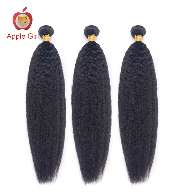 Indian Kinky Straight Virgin Hair Non Remy Human Hair Bundles Wholesale Raw Indian Hair In India Unprocessed Human Extensions