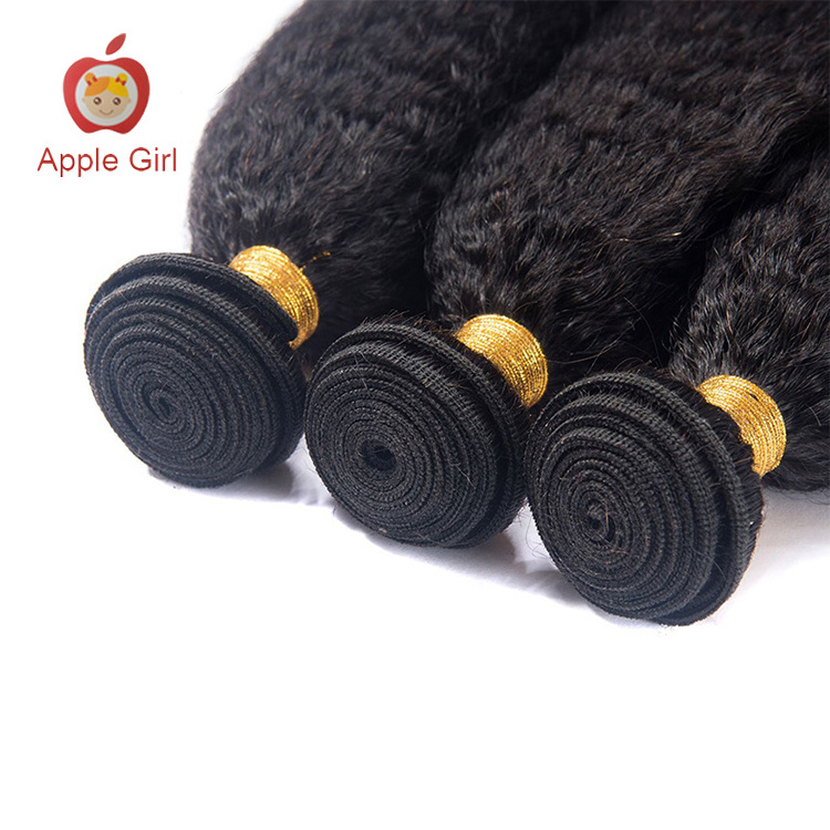 Indian Kinky Straight Virgin Hair Non Remy Human Hair Bundles Wholesale Raw Indian Hair In India Unprocessed Human Extensions