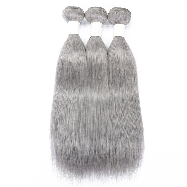 Grey Bundles 100% Remy Brazilian Hair Bulk Weave Bundle Virgin Hair Extensions Grey Human Hair For Braiding Wholesale Price