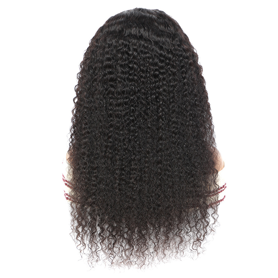 Wholesale Raw Mongolian Curly Hair 150% Density 13x4 Lace Frontal Wigs For Black Women Virgin Human Hair Afro Kinky Curly Wig