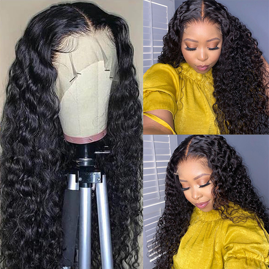 13x4 Water Wave Wigs Human Hair Lace Front Brazilian Wholesale, Mink Brazilian Hair Lace Front Wig Remy Lace Wig For Black Women