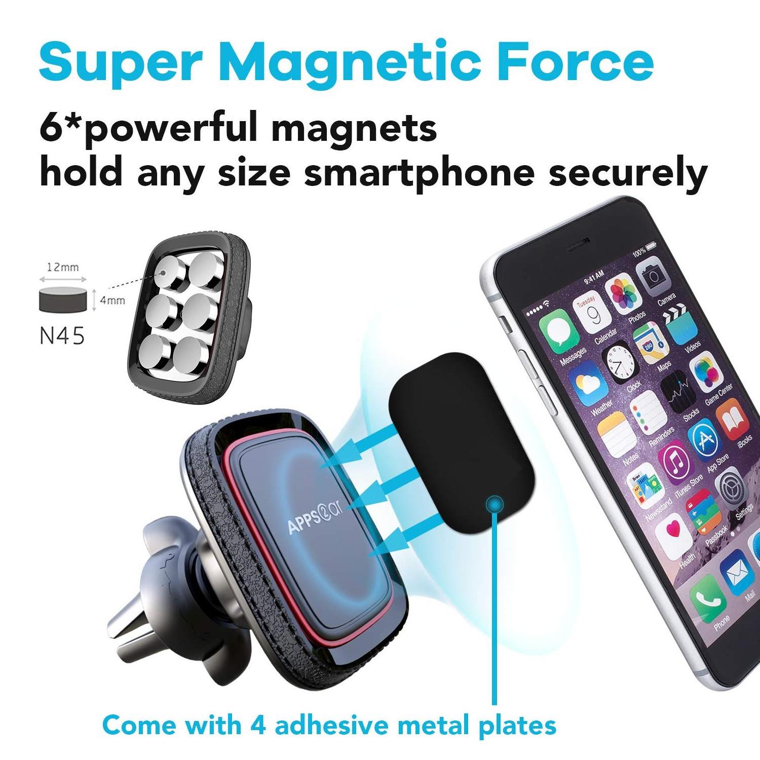 Universal mini 360 degree air vent magnetic car mount holder mobile phone car holder