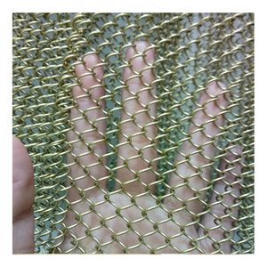 Decorative metal mesh aluminium decoration wire mesh stainless steel spiral woven screen partition cascade curtain shade screens