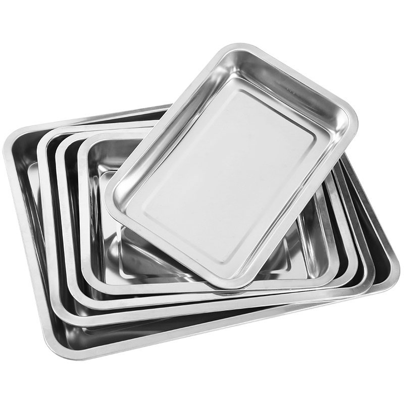 Customized stainless steel baking tray serving tray food grade oven tray