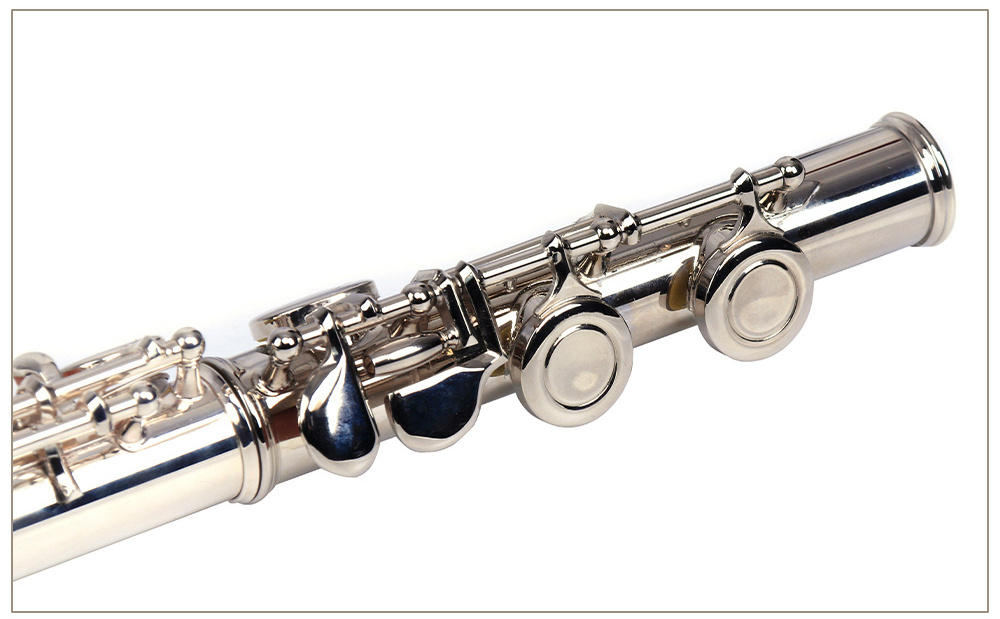 Silver Plated steel flute customized flutes with case