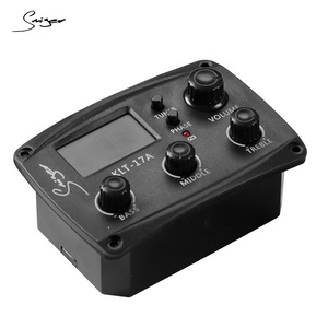 Wholesale musical instruments accessories 3 Band LCD SREEN Guitar Tuner Equalizer pickup treble