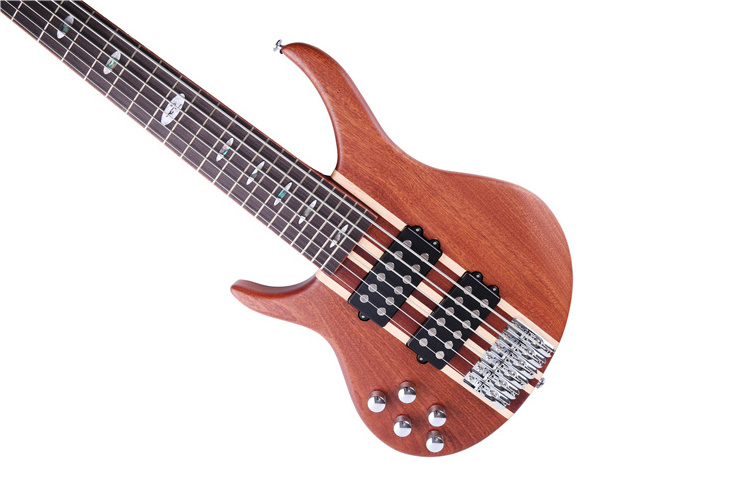 wholesale G-B50-T6 high quality Solid Sapele+solid maple electric bass Siamese guitar for sale