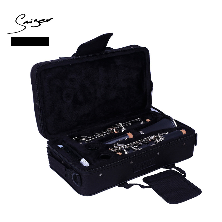 Best Selling Bb Clarinet With C Key Ebony Body And Silver-plated Buttons For Concert Performance