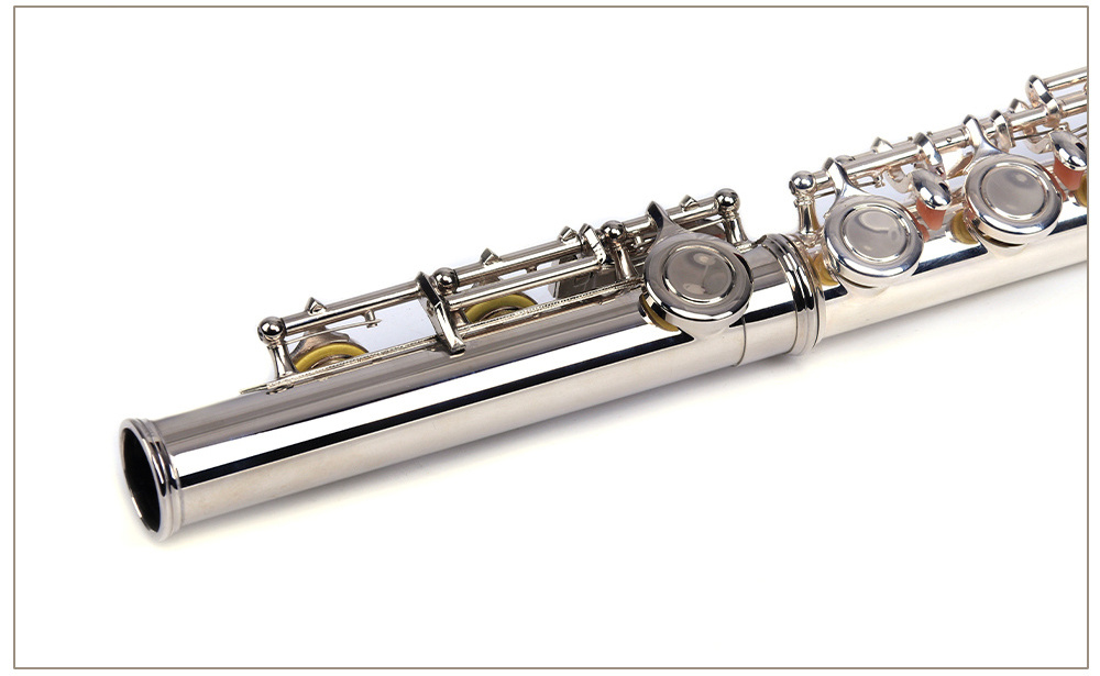 Silver Plated steel flute customized flutes with case