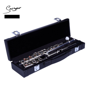 Silver Plated steel flute customized flutes with case