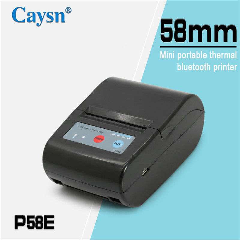 Caysn 58mm mobile bluetooth portable thermal receipt printer mini 2inch wireless android sticker printer