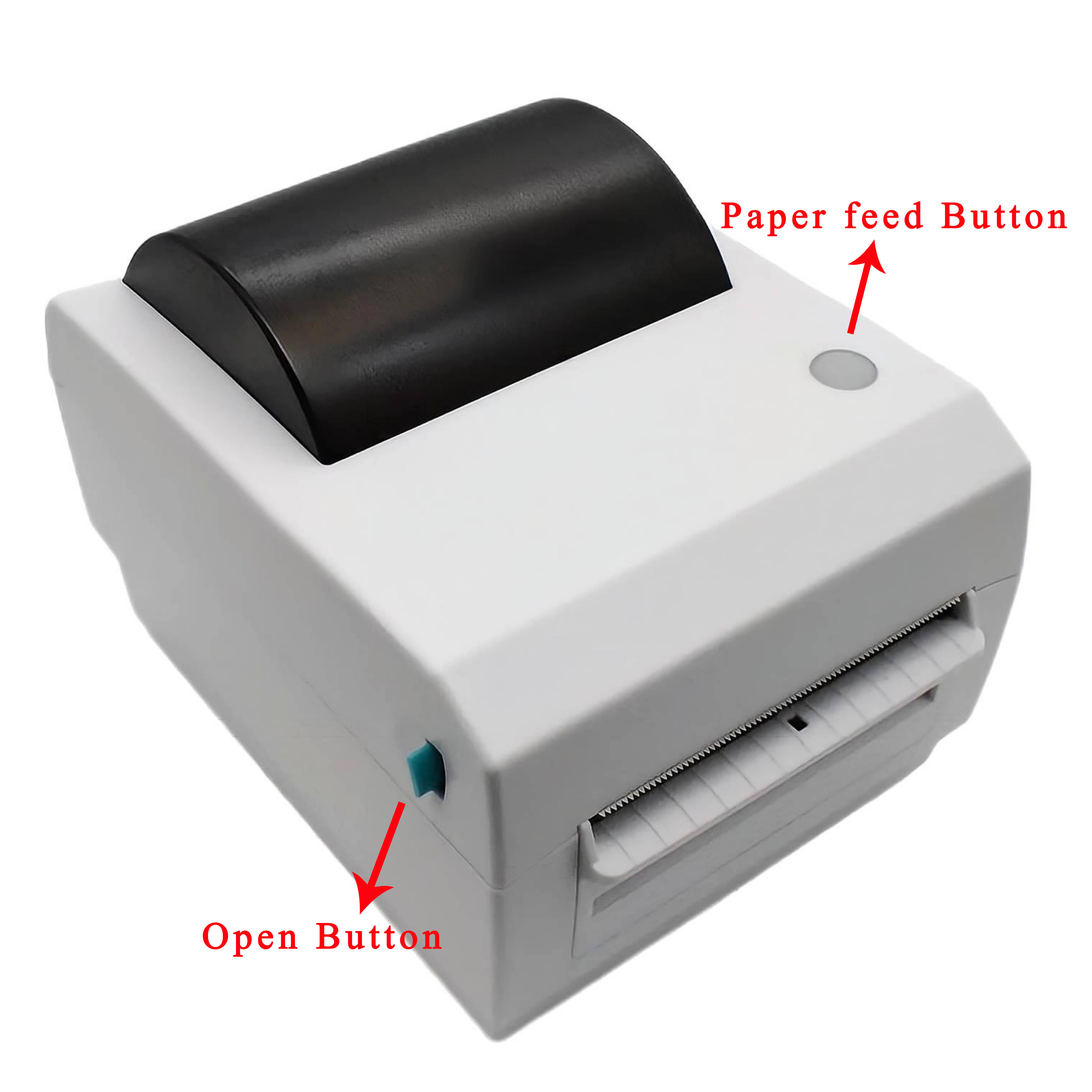 110mm Bluetooth Label Printer thermal Shipping Sticker Label Printer 4x6 In Thermal Roll Label Paper