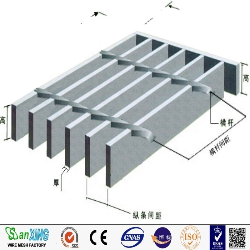 Factory supply high quality metal building materials hot dipped galvanized floor steel grating catwalk steel grating price