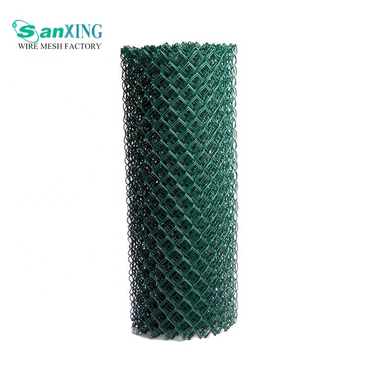 Factory direct PVC coated chain link wire mesh roll fences diamond wire mesh roll for garden suppliers