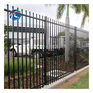 high security anti climbing new design galvanized welded wire mesh fence panels tube with spear top tubular steel fencing