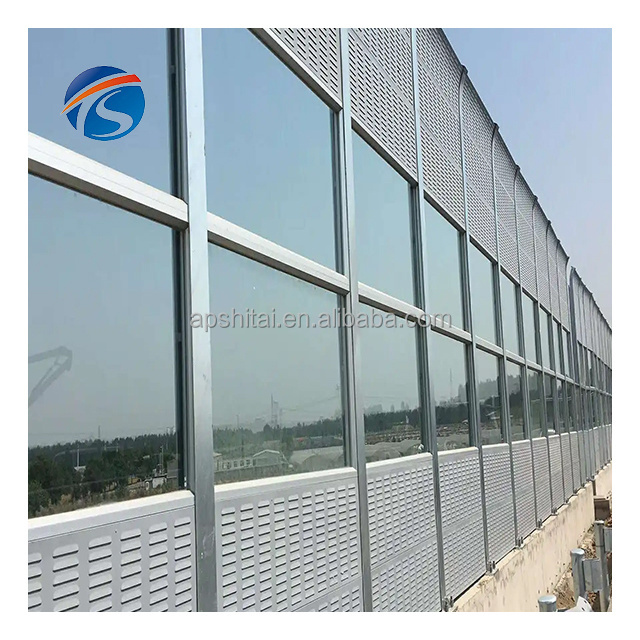 High quality heavy duty noise reduction barrier fence  acrylic sound barrier wall noise barrier panel for highways and railways