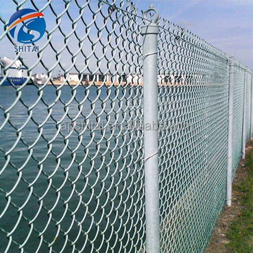 Hot sale silver chain link fence diamond chain link fence boundary wall anti-corrosive galvanized chain link fence from china