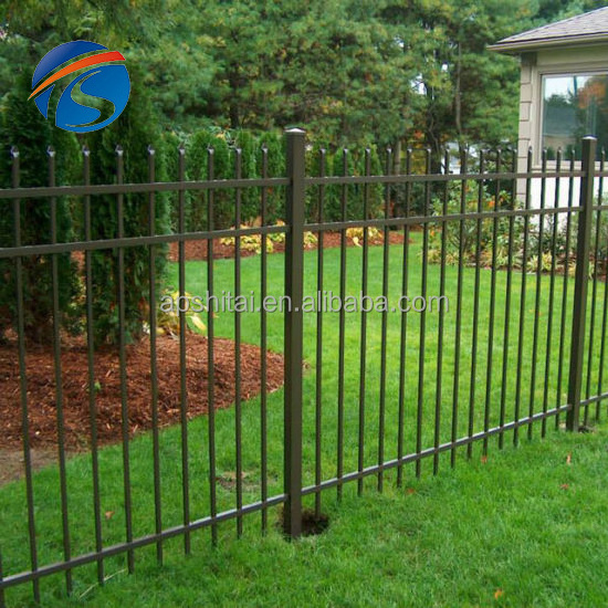 high security anti climbing new design galvanized welded wire mesh fence panels tube with spear top tubular steel fencing