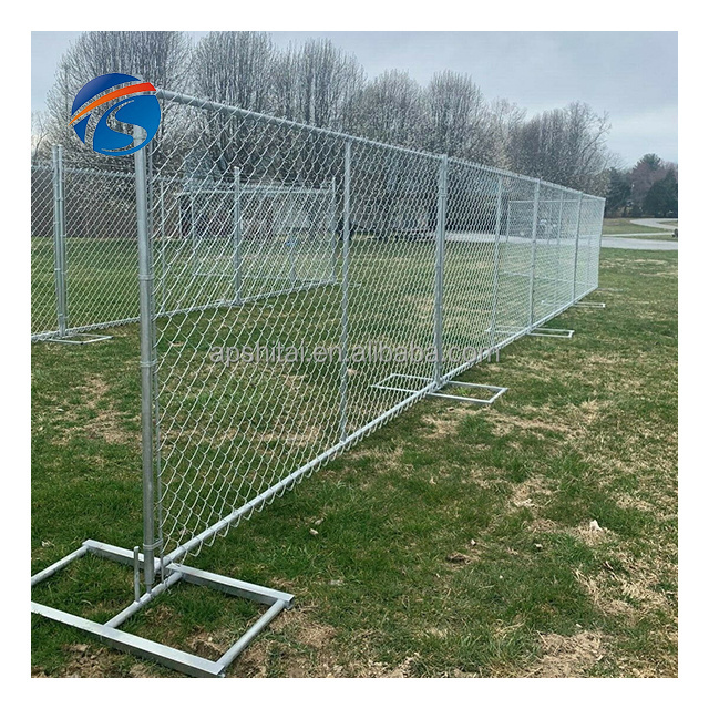 factory direct temporary chain link fence wire mesh easy to install hot dipped galvanized removable chain link fences