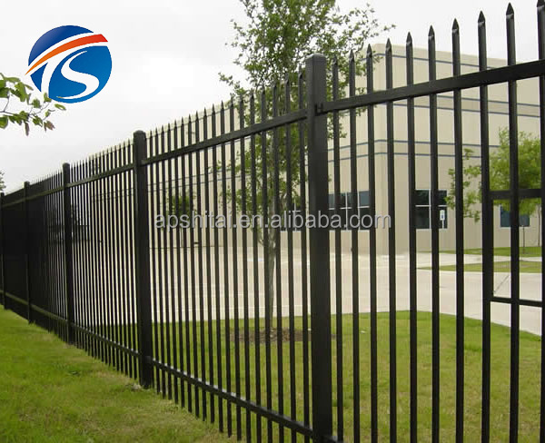 high security anti climbing new design galvanized welded wire mesh fence panels tube with spear top tubular steel fencing