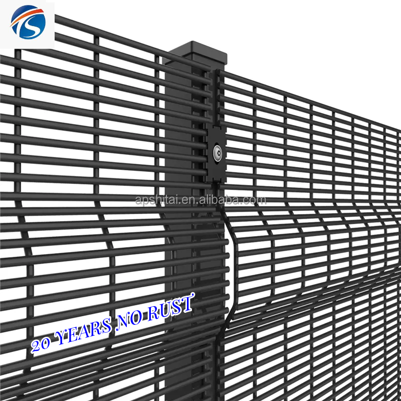 clear view 358 Anti Climb fence high security dense mesh Fence Panels security fence for airport railway prison