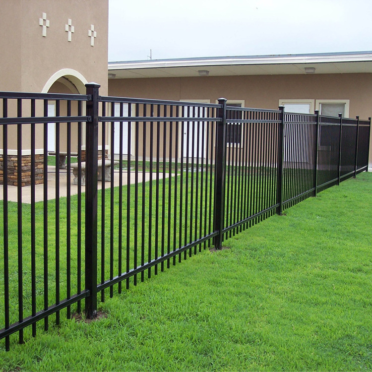 Fencing panels steel palisade matting fence design gate posts galvanized metal steel fence poles