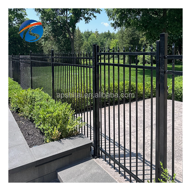 Hot sale factory price high quality easy assembled galvanized garden steel picket fence for house