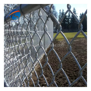 Hot sale silver chain link fence diamond chain link fence boundary wall anti-corrosive galvanized chain link fence from china